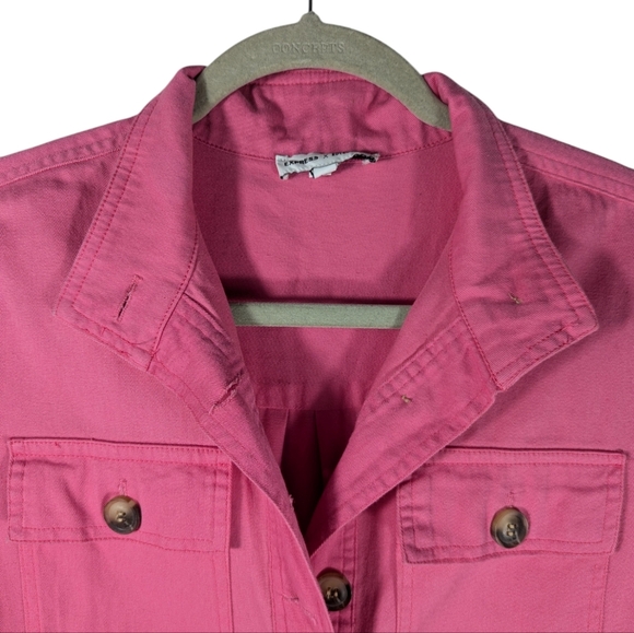 Express X Rocky Barnes Pink Safari Button Up Girlhoodcore Romper Jumpsuit XS - Picture 3 of 13